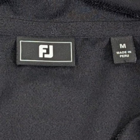 FootJoy Tour Issue Mid Layer 1/4 Zip Mens Medium Black Performance Golf - Picture 3 of 9